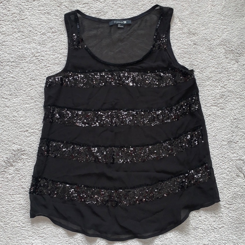 FOREVER 21 Sequin Tank Top